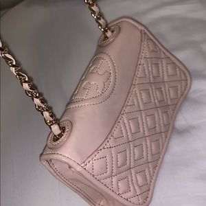 FLEMING CONVERTIBLE BAG tory burch light pink